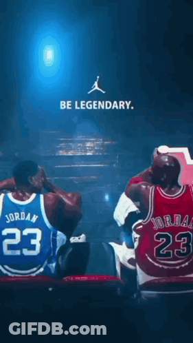 Two Basketball Players Wearing Number 23 Jerseys GIF