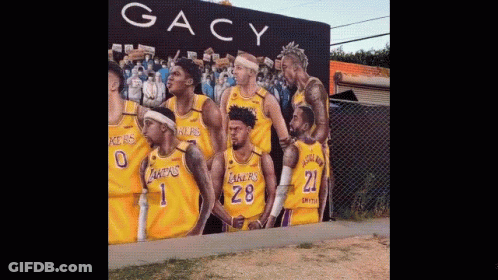 Two Basketball Players With Stu's Spotlight Sign GIF