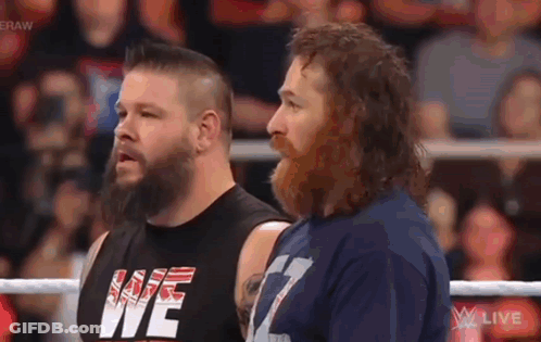 Two Bearded Men In A Ring GIF