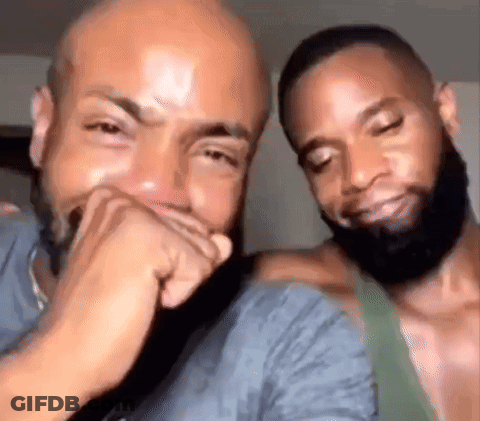 Two Bearded Men Laughing GIF