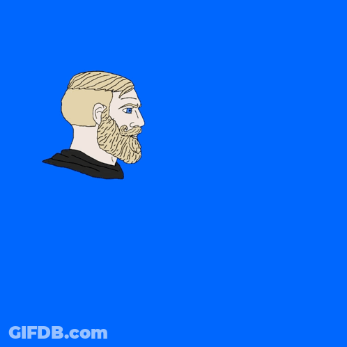 Two Bearded Men Looking At Each Other Saying Based GIF