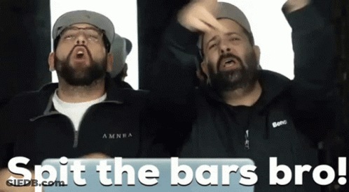 Two Bearded Men Rapping GIF