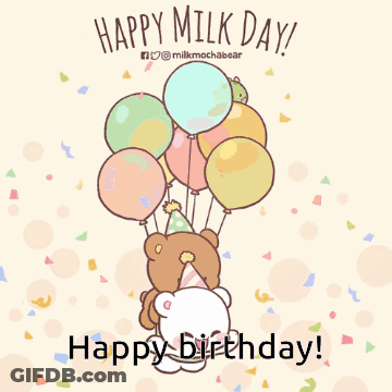 Two Bears Celebrating Milk Day GIF