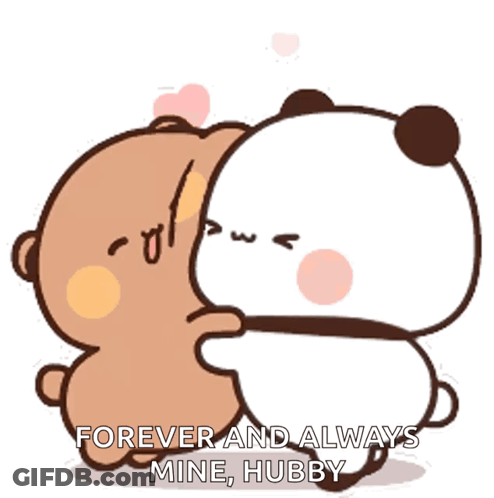 Two Bears Hugging Forever And Always Mine GIF