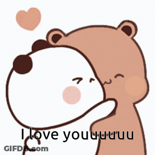 Two Bears Hugging I Love You GIF