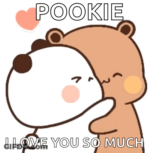 Two Bears Hugging Pookie I Love You GIF