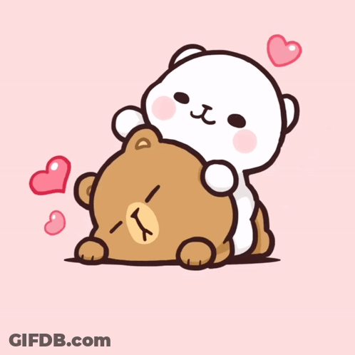 Two Bears Hugging With C GIF