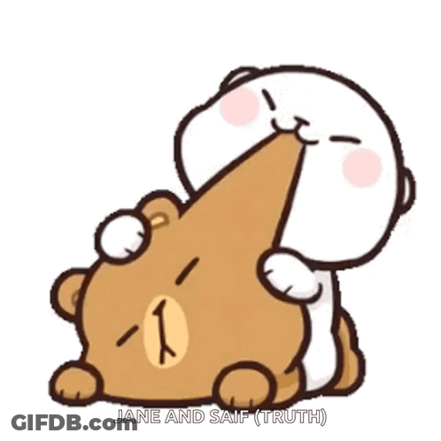 Two Bears Hugging With Jane And Saif GIF
