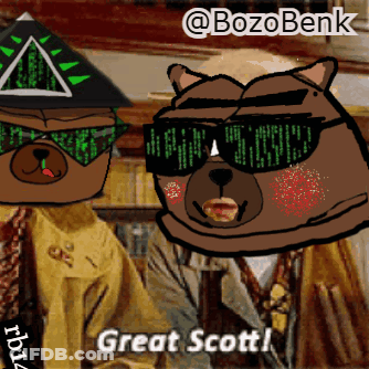 Two Bears In Sunglasses Saying Great Scott GIF
