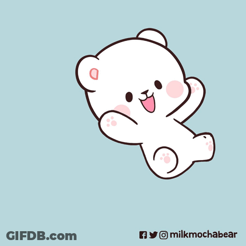 Two Bears Laying On Bed GIF