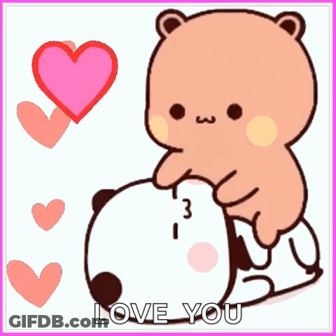 Two Bears Petting Saying I Love You GIF