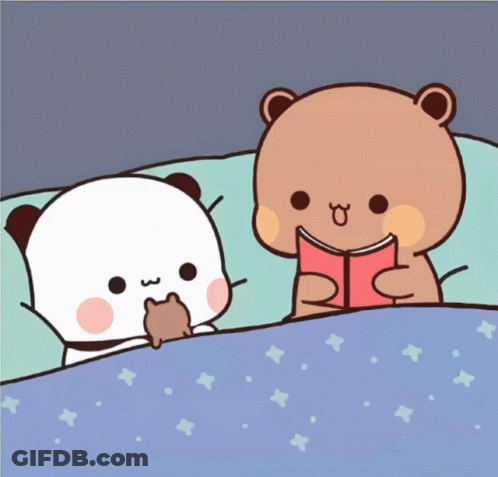 Two Bears Reading A Book GIF