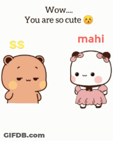Two Bears Saying Wow You Are So Cute And Mahi GIF