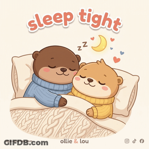 Two Bears Sleeping Sleep Tight GIF
