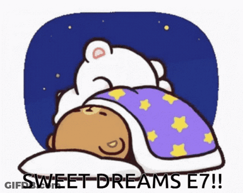 Two Bears Sleeping Under Blanket Sweet Dreams GIF