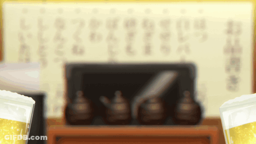 Two Beer Glasses On Table GIF
