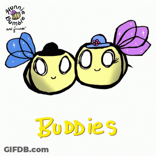 Two Bees Saying Bubbies GIF