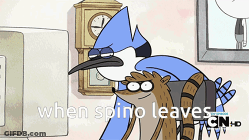 Two Birds Saying When Spino Leaves GIF