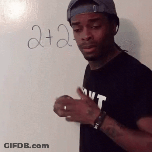 Two Black Men Two Plus Two Equals 4 GIF