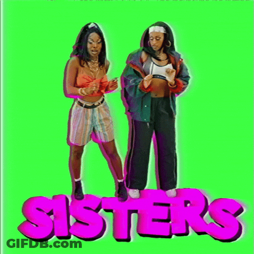 Two Black Sisters National Sisters Day GIF