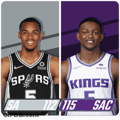 Two Blazers And Spurs Basketball Players GIF