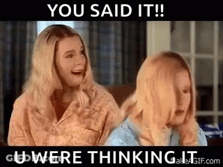 Two Blonde Women Are Sitting Next To Each Other On A Couch And Talking . GIF