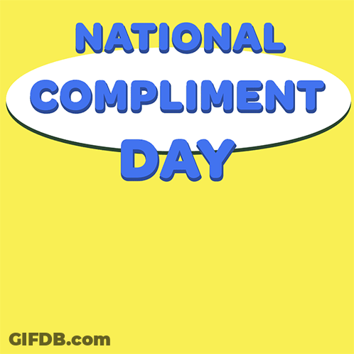 Two Blue Figures Heart Compliment GIF