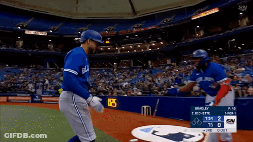 Two Blue Jays Players GIF