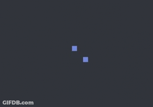 Two Blue Squares Floating GIF
