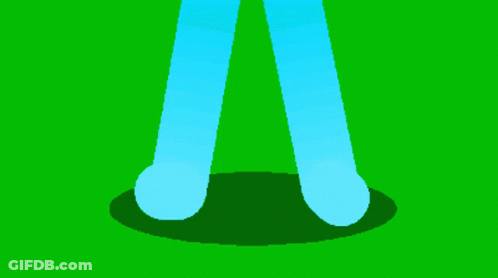 Two Blue Stick Figures Standing GIF