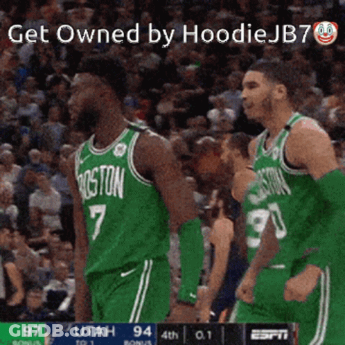 Two Boston Basketball Players GIF