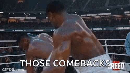Two Boxers Fighting In Ring GIF
