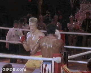 Two Boxers Fighting In Ring GIF