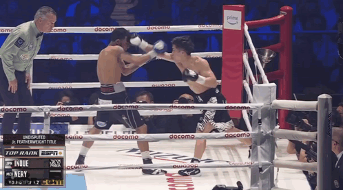 Two Boxers Fighting In Ring GIF