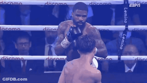 Two Boxers Fighting In Ring GIF