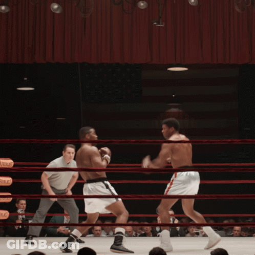 Two Boxers Fighting In Ring GIF