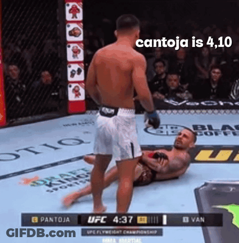 Two Boxers Fighting One Knocked Down GIF