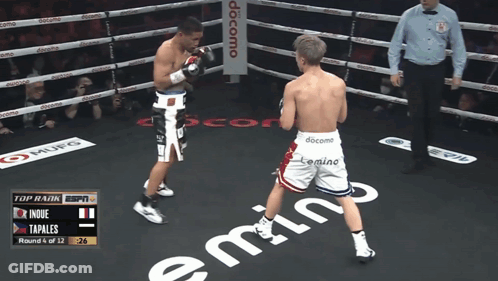 Two Boxers In Ring With Docomo Sign GIF