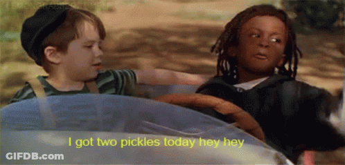 Two Boys In Car Saying I Got Two Pickles Today Hey Hey GIF