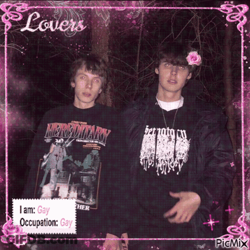 Two Boys One Wearing Hereditary T-Shirt GIF