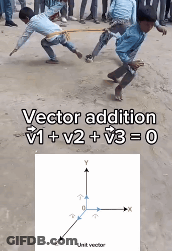 Two Boys Pulling Rope Vector Addition GIF
