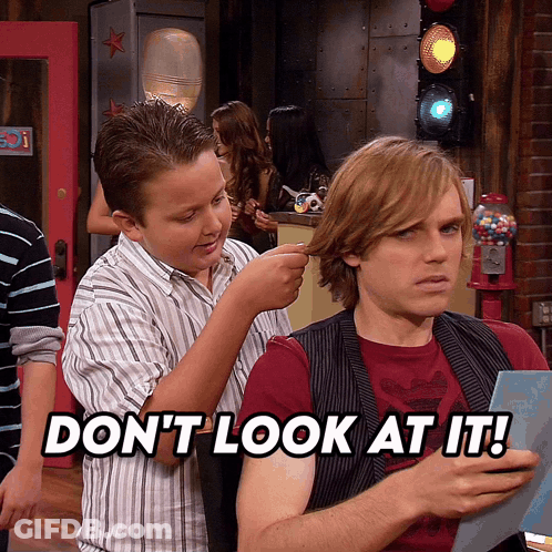 Two Boys Saying Don't Look At It GIF