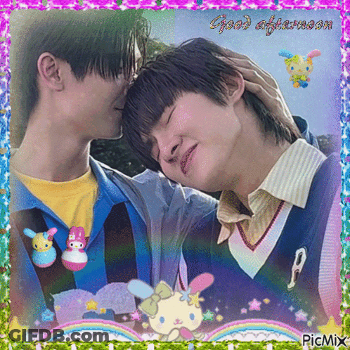 Two Boys Saying Good Afternoon GIF