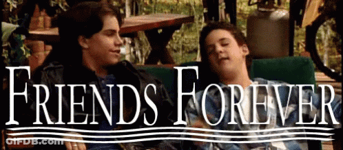 Two Boys Sitting In Chair Friends Forever GIF