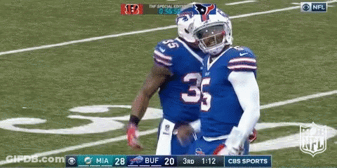 Two Buffalo Bills Football Players GIF