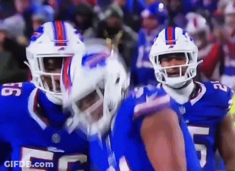 Two Buffalo Bills Players One Number 5 GIF