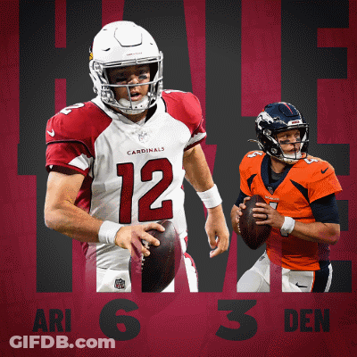 Two Cardinals Football Players Are Shown On A Poster GIF