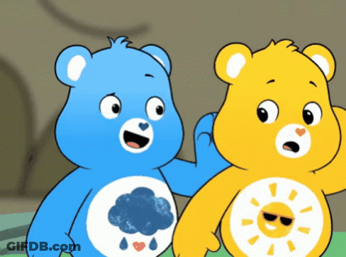 Two Care Bears One With Cloud On Chest GIF