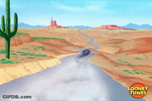 Two Cartoon Birds On Beach GIF