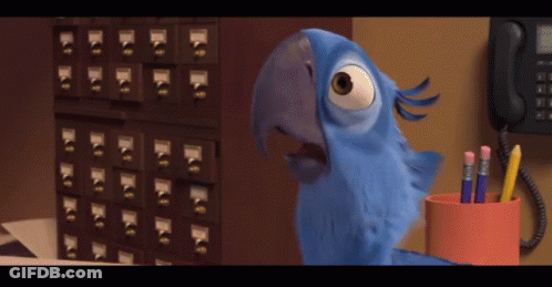 Two Cartoon Birds Sitting On Sign Saying Awkward GIF